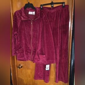 Brand New Vintage Alfred Dunner Two-Piece Sweat Suit Size 16 Petite 106.00 Retai